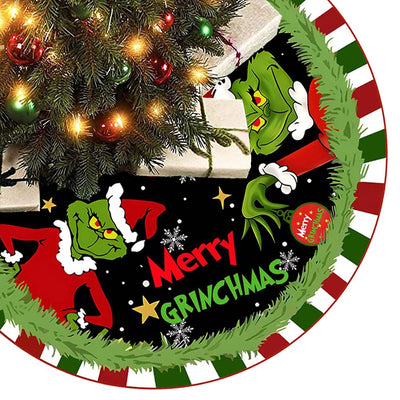 Christmas Tree Skirt 48 Inches Tree Skirts, Large Christmas Decor Mat for Decor Holiday Party Indoor Outdoor