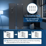 KAER 4-5 Gun Safes,Gun Safe for Rifles and Pistols,Shotgun Rifle Safe,Gun Safes for Rifle and Shotguns,Long Gun Cabinets with Fingerprint/Digital Keypad/Removable Shelf for Rifles Safes KAER