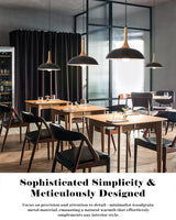 GUIHUALOVE Black Pendant Lights Kitchen Island,2 Pack Modern Pendant Light with Wood Cap, 13.8 inch Dome Pendant Light for Kitchen, Dining Room, Living Room GUIHUALOVE