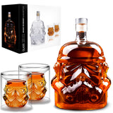 Whiskey Decanter with 2 Glasses, Whiskey Decanter Set, Father's Day Gifts, Husband Or Dad Birthday Gift, Whiskey Carafe for Wine, Liquor, Scotch, Bourbon, Brandy - 750ML VI AI