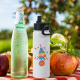 MAIKESUB 4 Pack Sublimation Blank Tumbler White Sports Water Bottles 22 OZ Wide Mouth Stainless Steel Vacuum Flask with Spout Lid for Tumbler Press Machine Sublimation Print MAIKESUB