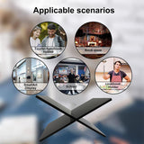 Hopysgiien Black Book Stand - Acrylic Open/Closed Book Display Stand for Bibles, Cookbooks, Magazines, Textbooks, Recipe Holders & Picture Display Hopysgiien