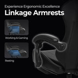 N-GEN Video Gaming Chair with Footrest High Back Ergonomic Comfortable Office Computer Desk with Lumbar Support Height Adjustable with PU Leather Recliner for Adults Women Men (Black) NEO CHAIR