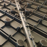 Waterproof Plastic Interlocking Deck Tiles, 9-Pack, 12"x12" | All-Weather Outdoor Flooring for Porch, Poolside, Balcony, Backyard (12''*12'', A-Darkgrey, 9) YWSHUF