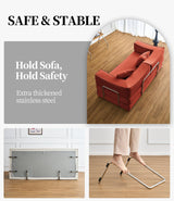 RENDGO 82.67" Folding Sofa Bed Convertable Corduroy Couch King Size Floor Sleeper 4-in-1 DIY Combination Modular Sofas Fold Out Futon Lounge Comfy Foldable Lazy for Living Room-Orange RENDGO