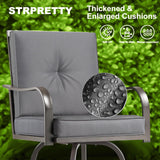 STRPRETTY BASIC Patio Swivel Bar Stools Set of 2, Outdoor Bar Height Patio Swivel Chairs with Cushion for Garden Balcony Backyard (Grey) STRPRETTY BASIC