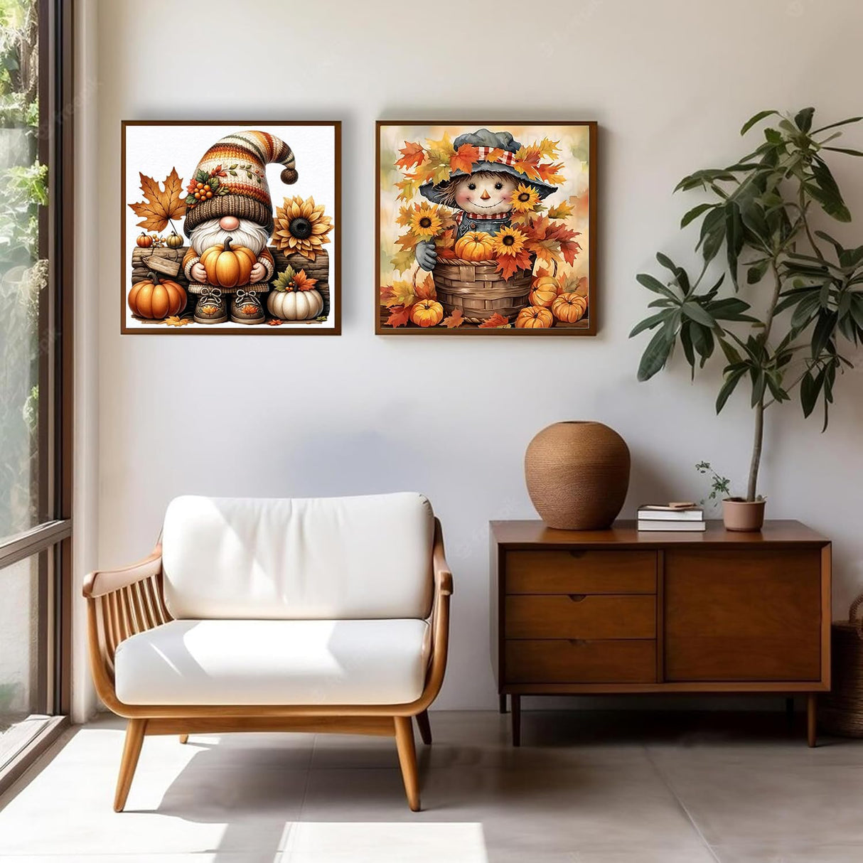 4 Pack Thanksgiving Day Paint by Numbers Kit for Adults Beginner,Fall Turkey Pumpkin Easy Adult Paint by Number Kits on Canvas DIY Painting for Beginners Art by Numbers for Home Wall Decor 10x10Inch NEGEKFKX