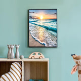 DKHDBD Diamond Painting Kits for Adults, 12x16 Inch DIY Paint by Numbers for Adults Beginner, DIY Full Drill Diamond Dots Paintings Picture Arts Craft for Home Wall Art Decor (Seaside) DKHDBD