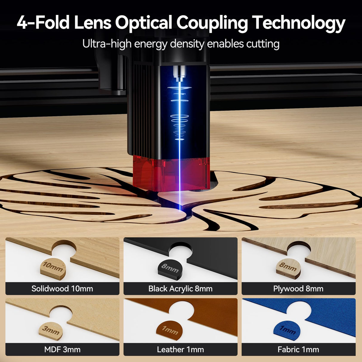 Laser Engraver, KENTOKTOOL LE400PRO 50W Laser Engraving Machine for Beginners, 5.5W Power High Precision Metal Laser Engraver and Cutter Machine for Wood, Acrylic, Leather, for Commercial and Domestic KENTOKTOOL