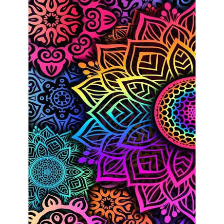 ICECHEN Mandala Diamond Painting Kits for Adults, Colorful 5D Diamond Art Kits for Adults Beginner, Paint with Diamonds Pictures DIY Full Drill Gem Painting Kit Diamond Dots for Home Wall Decor ICECHEN