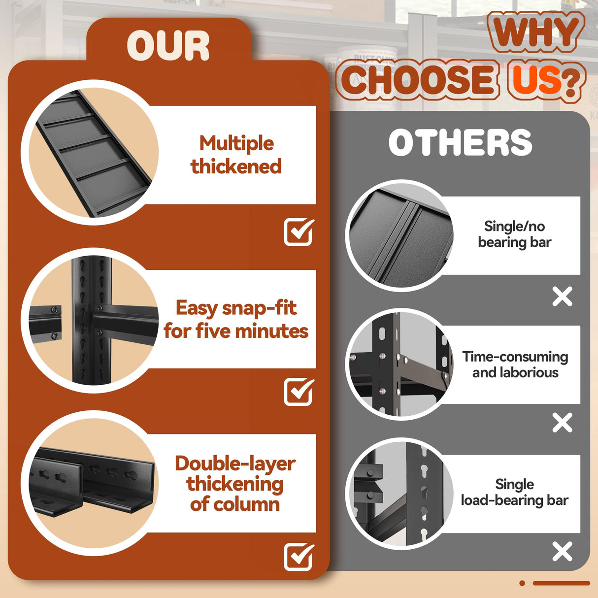 BEESTMUEBLE Metal Book Shelf, Industrial Bookcase, 5 Tiers Adjustable Shelving Unit and Storage, Heavy Duty Sturdy Bookshelf for Living Room, Bedroom BEESTMUEBLE