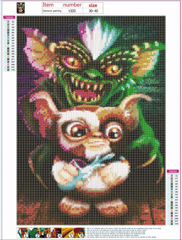 MMAHD 5D DIY Diamond Art Painting Kits for Adults Full,Fairy Monster Full Drill Embroidery Paintings Rhinestone Pasted DIY Painting Cross Stitch Arts Crafts for Home Wall Decor 11.8×15.8Inches MMAHD