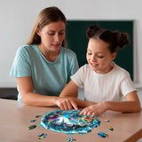 Jigfoxy Wooden Puzzle for Adults, 3D Visual Ocean Wooden Jigsaw Puzzles for Adult, Unique Animal Shape Wood Cut Puzzles, Christmas Thanksgiving Gifts for Friends Family (S-8.5 * 8.5in-100pcs) Jigfoxy