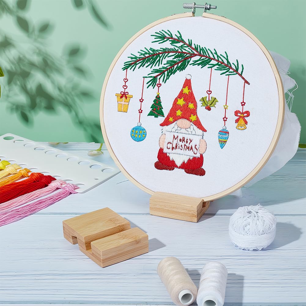 OLYCRAFT 4Pcs Embroidery Hoop Wooden Base Embroider Hoop Base 2.1x3.1 Inch Embroidery Hoop Easels Rectangle Embroidery Display Stand Cross Stitch Hoop Accessories Decor OLYCRAFT