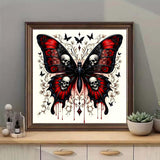 Xylogist Diamond Art Kits for Adults Beginners, Butterfly Skull Diamond Painting Kits, 5D DIY Full Round Drill Paint by Diamonds Dot Gem Art, Home Wall Decor 12x12 Inch Xylogist