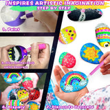 See You Always Rock Painting Kit - Glow in The Dark Rock Kits, Mess-Free Arts & Crafts Gifts for Kids Ages 5 6 7 8 9 10, Diamonds DIY Creative Activities Kits for Boys Girls Birthday Party Gift Toy See You Always