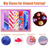 KICHANG Flower Cat Diamond Painting Kits,5D Diamond Painting Diamond Art,Round Full Drill Diamond Art Kits Diamond Dots Crafts for Home Decor Gift-12x16in KICHANG