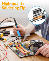 Soldering Iron Kit, 100W High Power Soldering Iron, Fast Heating, Digital Display Temperature Control Accurate 356°F-896°F, Portable Soldering Kit with Protective Cap, Automatic Sleep Mode Aucanla