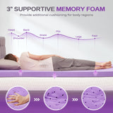 SINWEEK Dual Layer 5 Inch Memory Foam Mattress Topper King Size, 3 Inch Gel Memory Foam Plus 2 Inch 1450 GSM Down Alternative Quilted Pillow Top Mattress Pad Cover, Dark Gray SINWEEK