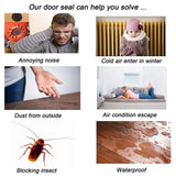 Door Draft Stopper Door Sweep Weather Stipping - Camel Home Self Adhesive Door Seal Soundproof Under Door Bottom Seal Strip Rubber Energy Saver Insulasion Weatherproof, 2" W X 39" L (White) Save Unicorn