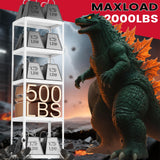 TOYEAR 2000LBS Storage Shelves 5 Tier Garage Shelving Heavy Duty 67.32" H x 23.62" W x 15.75" D Adjustable Metal Shelving Unit for Garage Shelves Utility Rack Shelf (White Shelf, 23.62*15.75*67.32) Toyear