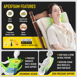 SUNROX Memory Foam Non Slip Rocking Chair Cushion, FadeShield Water Resistant Thicken Durable Tufted Pads, Set of Seat & Back Cushion with Ties for Indoor/Outdoor Rocker, 2 Piece, Cream SUNROX