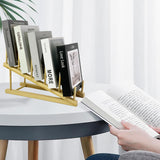 GYSLEOT Book Display Stand Holder, 5-Tier Wooden Book Rack Organizer For Magazines, Tabletop Kids Bookshelf Art Display Shelf For Vendors Craft Trade Shows GYSLEOT