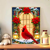 CRZMODE Christmas Paint by Numbers Kit for Adults, Cardinal Paint by Numbers for Adults, Acrylic Painting Crafts for Home Decor Gift (16x20inch) CRZMODE