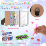 Elephant Diamond Art Painting Kits for Kids with Frame, Animal Diamond Art for Kids Ages 4-8-12, Easy Kid Gem Painting Kit with Beautiful Package for Gift Home Wall Decor (7x7 inch) xackcme