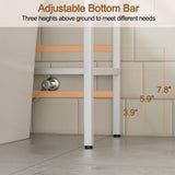 Selenvia 3-Tier Over The Toilet Storage, Metal Bathroom Shelves with 4 Hooks and Toilet Paper Holder, White Selenvia