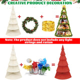 CroBlissful 6 Tier 6ft Christmas Village Display Stand Christmas Tree Corner Shelf Large Wood Platform Bookshelf for DIY Living Room Bedroom Home Office Decor CroBlissful