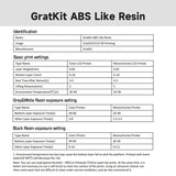 GratKit Upgraded ABS-Like 3D Printer Resin, High Toughness 405nm UV Curing Resin, Scratch Resistant and Compatible with SLA, LCD and DLP Printers for Industrial Parts Printing - 1000g, Black GratKit