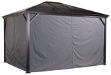 Sojag 135-9158670 10' x 12' Curtains for Verona Outdoor Gazebo, Gray Sojag