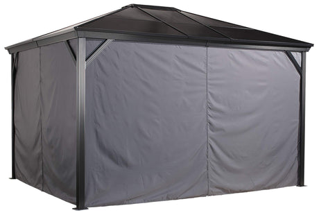 Sojag 135-9158670 10' x 12' Curtains for Verona Outdoor Gazebo, Gray Sojag