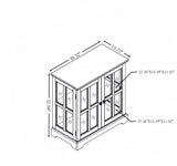 CKEASEAN 32" H LED Antique Curio Cabinet with Smartphone-Controlled, Lighted Glass Display Cabinet - Retro Lattice Door Showcase, Elegant Adjustable Shelves for Living Room (White) CKEASEAN