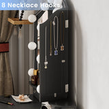 Tiptiper Vanity Desk, Makeup Vanity with Lighted Tri-fold Mirror and Stool, Vanity Set with 5 Drawers, 3 Light Settings & Adjustable Brightness, Black Tiptiper