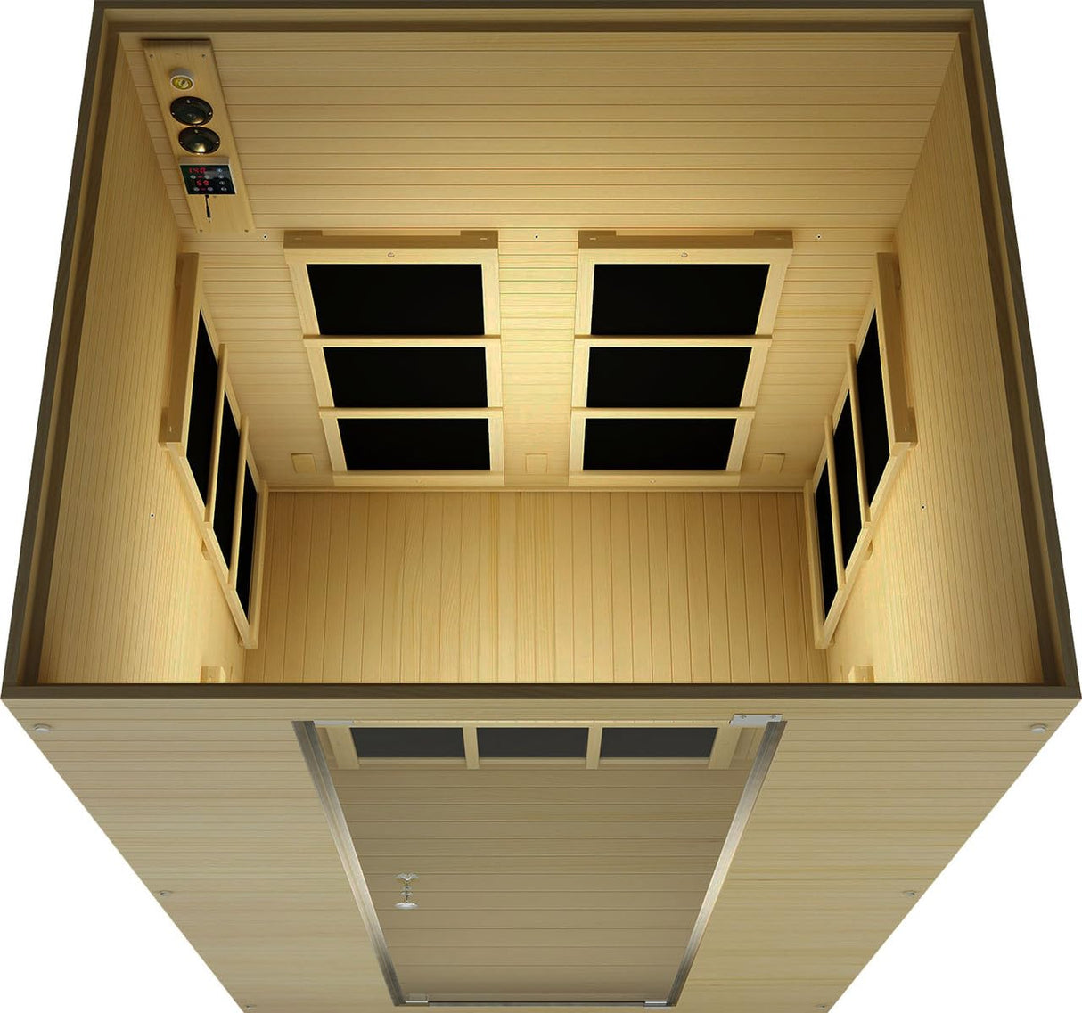 JNH Lifestyles Joyous Flex 2 Person Low EMF Far Infrared Sauna with Reversible Door JNH Lifestyles