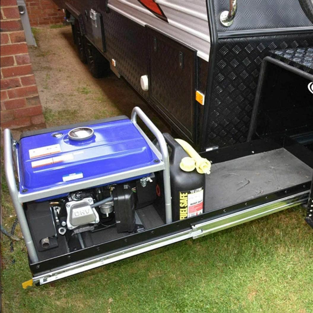 2pcs Heavy Duty Locking Drawer Slide, Steel Metal Full Extension Drawer Slides Side Mount 40" 48" 56" 64" 72" 80", 400 Lb Load Capacity, for Retrofitting Motorhomes/Roll Out Shelves (Size : 64in(160c Generic