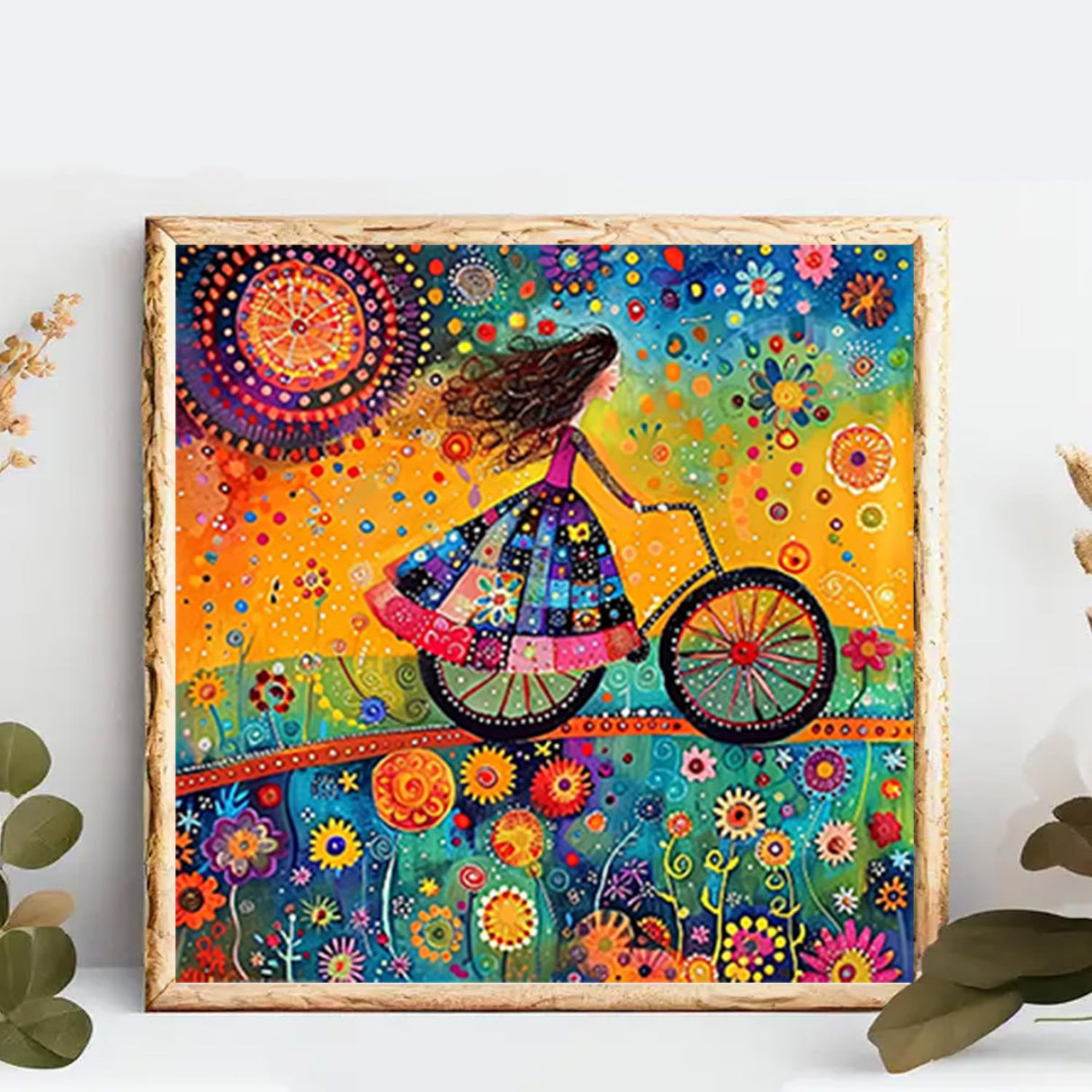 AIBOERL Diamond Art Kits for Adults,Abstract Girl Diamond Painting Kits for Beginner Round 5D Full Drill Diamond Dots Crafts for Home Wall Decor Gifts 12x12Inch AIBOERL