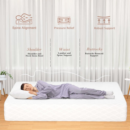 LIYIH Queen Size Mattress, 8 Inch Queen Mattress, Guest Room Mattress, Memory Foam Mattress, Comfortable and Receive Restful Sleep, CertiPUR Certification 【2024 New Version】