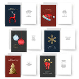 easykart labels 18 Christmas Greeting Card Assortment With Envelopes, Gold Foil With 3D Embossing Effect Design, 5.75 x 4.25 Inch easykart labels