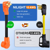 Nilight EV Dryer Charger Adapter Cord 50 Amp to 30 Amp 4 Prong Pure Copper 125V/250V Outlet to EV Dryer Plug Conversion Heavy Duty 10 Gauge Wire 14-50P to 14-30R 50M/30F Nilight