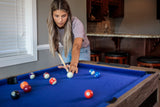 56” 4-in-1 Swivel Multi-Game Table - Air Hockey, Billiards, Foosball, Ping Pong - Rustic Wood Grain Finish, Brown Triumph