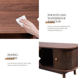 Rattan TV Stand for TVs up to 75'', Farmhouse Media Console with 2 Drawers and Storage Cabinet, Entertainment Center with Solid Wood Legs, TV Cabinet JIVOIT