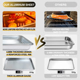 Commercial Quality Baking Sheet Pan Set, Natural Aluminum Cookie Sheet, Umite Chef Warp Resistant Nonstick Baker's Half Sheet Pan, Large Thick Cookie Tray Pans for Baking, Roasting(2 Pack, 18X13Inch) Umite Chef