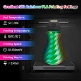 3Dgenius 3D Printer Filament Bundle Silk PLA Filament 1.75mm 3D Printing Filament Pack Silk PLA 3D Printer Filament Fit Most FDM Printers, 250g X 2 Spools, Rose Red Sky Blue Green, Red Black 3Dgenius