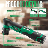 BATOCA S5 Cordless Car Buffer Polisher Kit 1 Inch 3 Inch Dual Action & Rotary Polishing Machine for Car Detailing,2x 2.0Ah Batteries,6 Variable Speeds 2000-5500RPM,Orbital Polisher for Car Boat Polish BATOCA