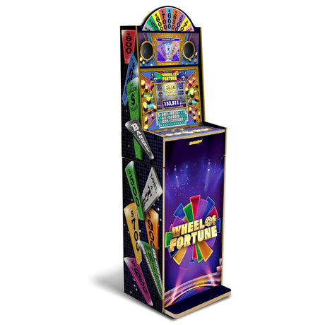 Arcade1Up Wheel of Fortune Casinocade Deluxe Arcade Game 5 Foot Tall Stand Up Cabinet with 8 Inch Dual LCD Screens, Electronic Games for Adults ARCADE1UP