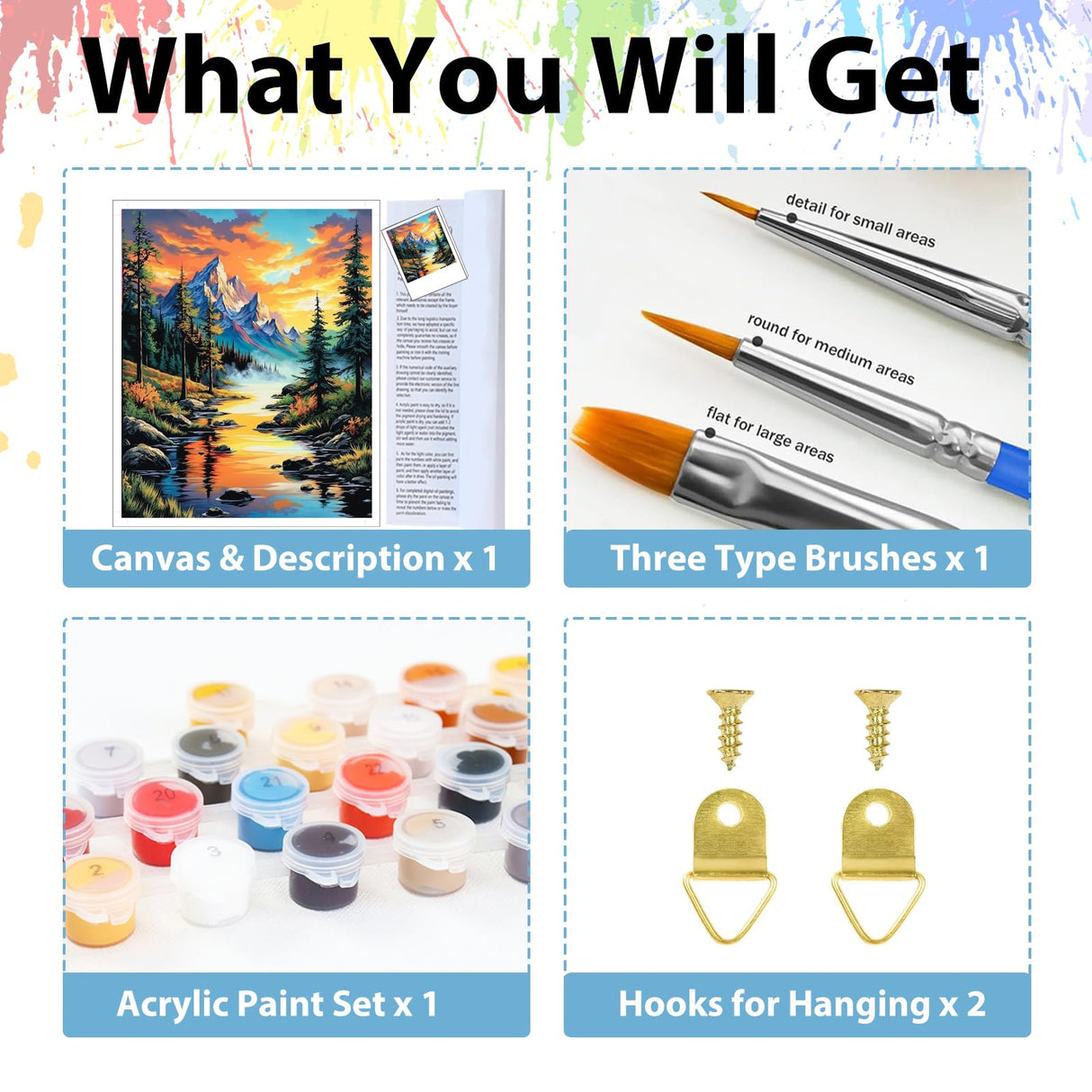 Landscape Paint by Numbers, Sunset Paint by Numbers Kit for Adults Beginner, DIY Painting by Numbers for Adults for Gift Home Wall Decor(16 x 20 Inch) hkejoi