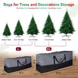 BSTGE Christmas Tree Storage Bag, Fits Up to 9 Ft Artificial Trees, Large Heavy-Duty Waterproof Storage Bags with Reinforced Handles, Dual Zippers & Card Slot, 600D Oxford Extra Large Moving Bags Bstge